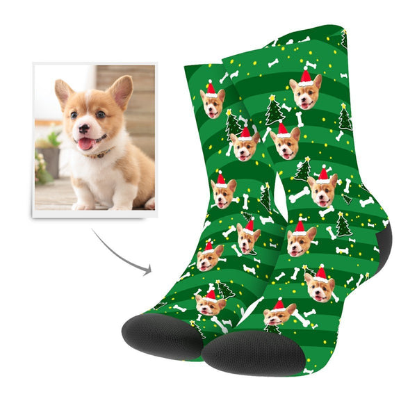 クリスマス　カスタム靴下　犬